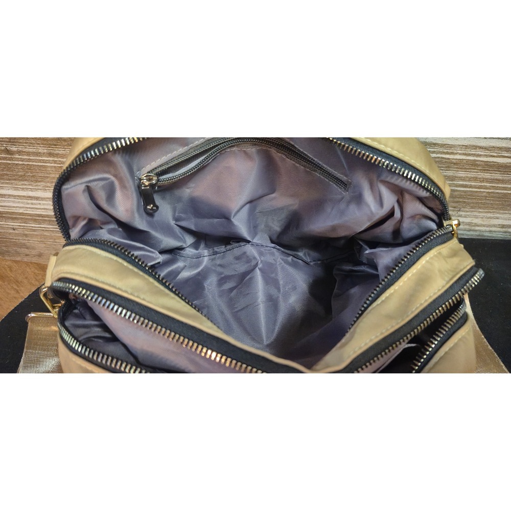 Beverly Hills Polo Club gold Nylon Crossbody Bag Gold Hardware Multi-compartment - Picture 6 of 8
